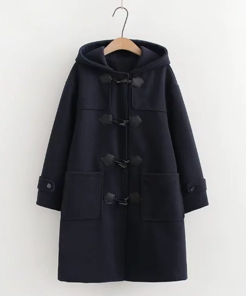CHUL(チュル)の「フード付きロングダッフルコート(ダッフルコート・レディース・キャメル/ネイビー・LARGE/MEDIUM)」の1枚目の写真