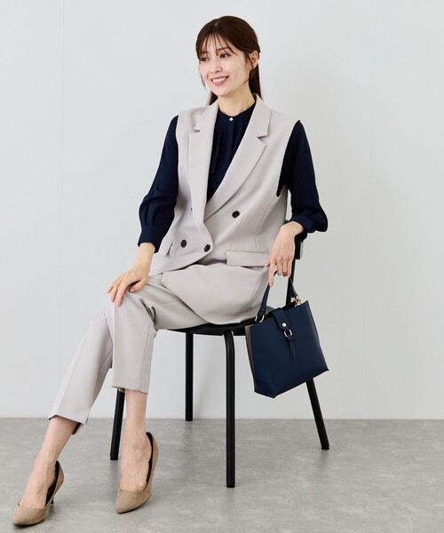 Jayro(ジャイロ)の「2WAYストレッチW前ジレ(その他アウター・レディース・ネイビー/グレー系その他・L/M/S)」の2枚目の写真