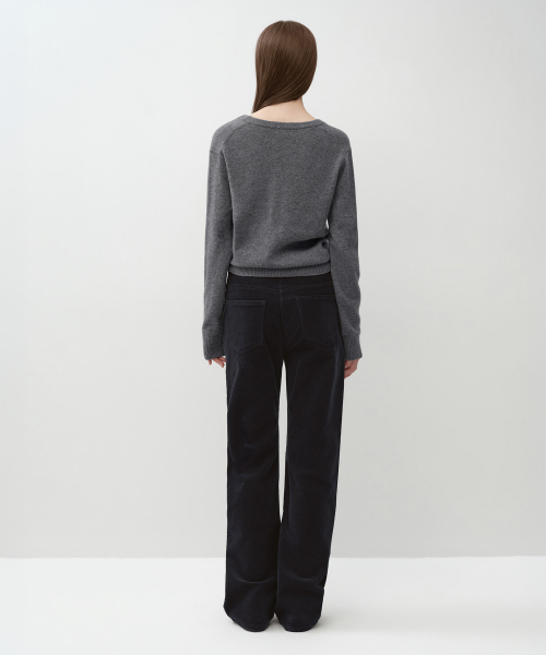 MUSINSA STANDARD WOMAN（ムシンサスタンダードウーマン）の「ウィメンズストレートコーデュロイパンツ[ダークネイビー]（その他パンツ・レディース・その他・29/28/27/26/25/24/30）」の3枚目の写真