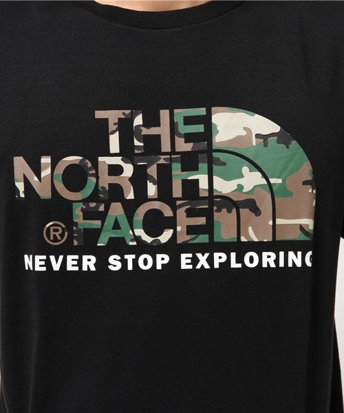 THE NORTH FACE(ザノースフェイス)の「ザ・ノース・フェイス メンズカモロゴTシャツ / ショートスリーブカモフラージュロゴティー(Tシャツ/カットソー・メンズ・ダークグレー/ブラック/ダークネイビー/ホワイト系その他/ブラック系その他/カーキ/ミックスグレー/ベージュ/ダークカーキ・MEDIUM/SMALL/LARGE/X-LARGE)」の13枚目の写真