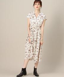 BEAUTY&YOUTH UNITED ARROWS | BY レトロフラワーフレンチスリーブドレスо(ワンピース)