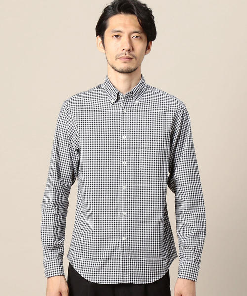 BEAUTY&YOUTH UNITED ARROWS(ビューティーアンドユースユナイテッドアローズ)の「BY オックス ギンガムチェック シャツ(シャツ/ブラウス・メンズ・ネイビー/ブラック・X-SMALL/MEDIUM/X-LARGE/LARGE/SMALL)」の7枚目の写真