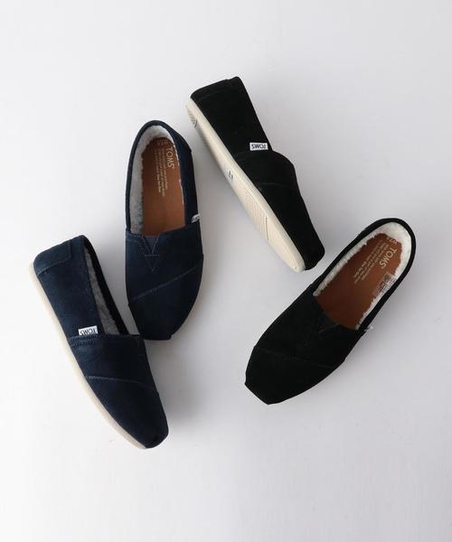 Boisson Chocolat(ボワソンショコラ)の「TOMS ボアスリッポン(スリッポン・レディース・ブラック/ネイビー・24cm/23cm/23.5cm/24.5cm)」の3枚目の写真