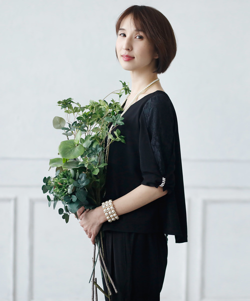 セール リボンレースパンツドレスセットアップ 結婚式ドレス 二次会 成人式 同窓会 謝恩会 お呼ばれ対応パーティードレス 結婚式ワンピース 二次会 謝恩会 セレモニー大きいサイズ対応フォーマルパーティードレス パンツドレス Pourvous プールヴー の