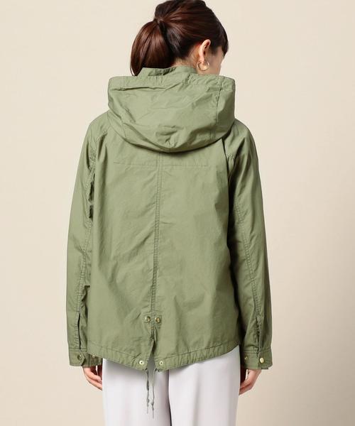 BEAUTY&YOUTH UNITED ARROWS(ビューティーアンドユースユナイテッドアローズ)の「BY タイプライターフードブルゾン ◆(ブルゾン・レディース・オフホワイト/オリーブ/ネイビー・FREE)」の4枚目の写真