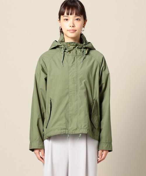 BEAUTY&YOUTH UNITED ARROWS(ビューティーアンドユースユナイテッドアローズ)の「BY タイプライターフードブルゾン ◆(ブルゾン・レディース・オフホワイト/オリーブ/ネイビー・FREE)」の5枚目の写真