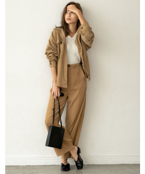 Re:EDIT（リエディ）の「お家で洗えるレーヨンナイロンVネックハイゲージニットトップス（ニット/セーター・レディース・ベージュ/ネイビー/ラベンダー/プラム/ホワイト/ピンク/ホワイト×ブラック/グレー/ブラック/サックスブルー/パープル/レッド/カーキ/イエロー/ブルー/ブラウン/グリーン/オレンジ/モカ/ワイン/マスタード・MEDIUM/LARGE）」の22枚目の写真