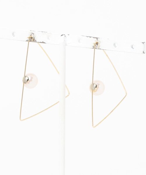 セール ゴールド ピアス 両耳用 George S ジョージズ のファッション アクセサリー パールツキトライアングルピアス