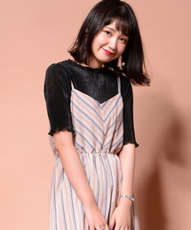 natural couture | キラっとプリーツメローブラウス(シャツ/ブラウス)