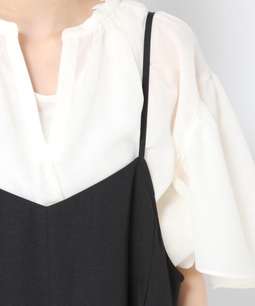 studio CLIP（スタディオクリップ）の「ドライツイルキャミサロペット（サロペット/オーバーオール・レディース・ブラック/ベージュ/ブラウン・LARGE/X-LARGE/XX-LARGE/MEDIUM）」の6枚目の写真