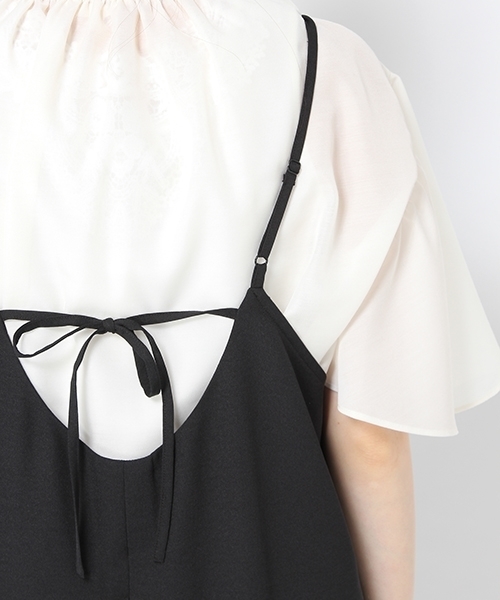 studio CLIP（スタディオクリップ）の「ドライツイルキャミサロペット（サロペット/オーバーオール・レディース・ブラック/ベージュ/ブラウン・LARGE/X-LARGE/XX-LARGE/MEDIUM）」の9枚目の写真