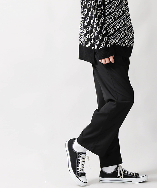 WEGO（ウィゴー）の「WEGO/ワイドアンクルスラックス（スラックス・メンズ・ブラック・SMALL/MEDIUM/LARGE）」の3枚目の写真