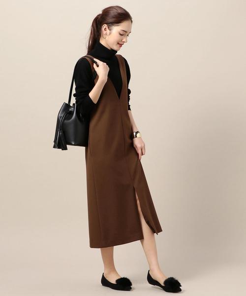 ☆ BEAUTY&YOUTH ダブルクロス ジャンパースカート 日本製 S BEAUTY&YOUTH UNITED ARROWS（ビューティーアンドユース