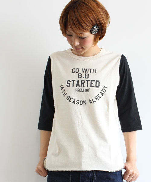 BEAMS BOY(ビームスボーイ)の「O.BOY-P B/B 3/4(Tシャツ/カットソー・レディース・ブラック/グリーン系その他・ONE SIZE)」の2枚目の写真