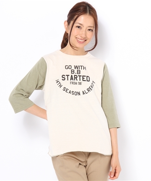BEAMS BOY(ビームスボーイ)の「O.BOY-P B/B 3/4(Tシャツ/カットソー・レディース・ブラック/グリーン系その他・ONE SIZE)」の4枚目の写真