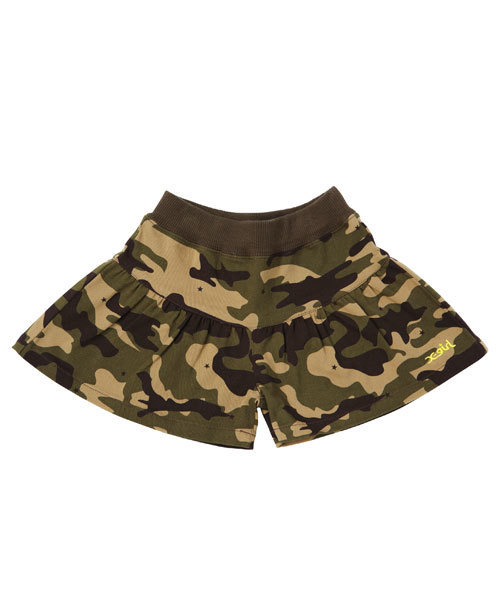 X-girl Stages(エックスガールステージス)の「PRINTED CULOTTE (12M~3T)(その他パンツ・キッズ・カモフラージュ/ブラック/ベージュ・12M/2T/3T)」の3枚目の写真