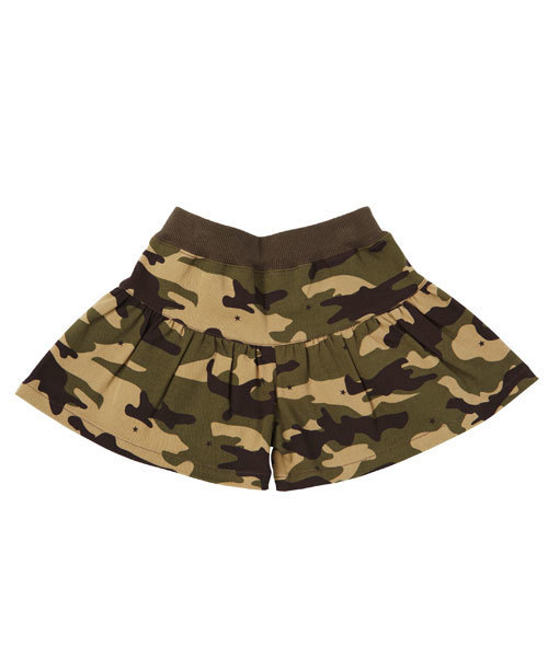 X-girl Stages(エックスガールステージス)の「PRINTED CULOTTE (12M~3T)(その他パンツ・キッズ・カモフラージュ/ブラック/ベージュ・12M/2T/3T)」の4枚目の写真