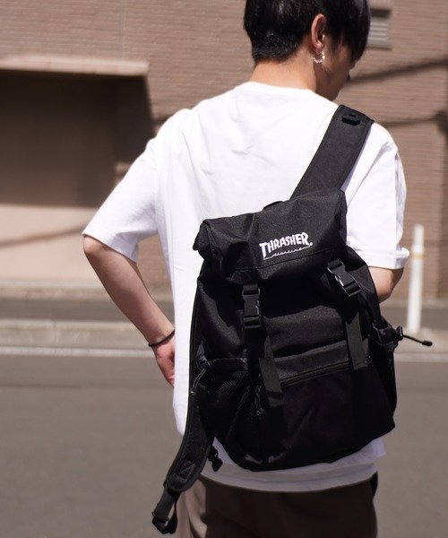 Thrasher スラッシャー の Thrasher スラッシャー フラップ リュック コーデュラファブリック バックパック リュック Wear