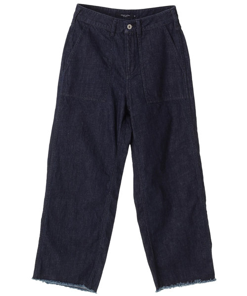 Green　Parks（グリーンパークス）の「甘織りテーパードデニムパンツ（その他パンツ・レディース・インディゴブルー/ワンウォッシュ/ライトインディゴブルー・MEDIUM/LARGE）」の12枚目の写真