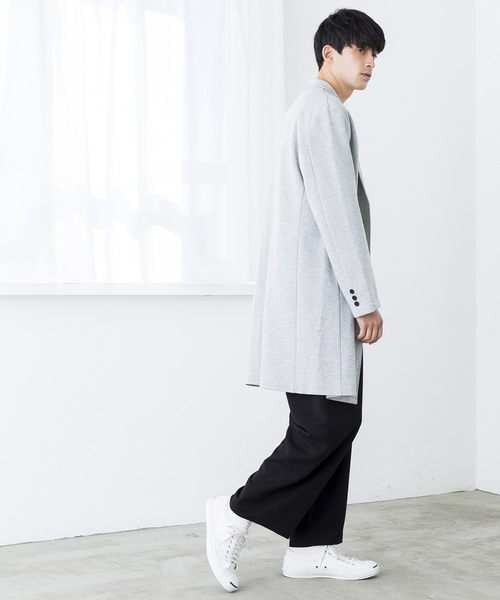 WEGO（ウィゴー）の「WEGO/ストレッチチェスターコート（チェスターコート・メンズ・杢グレー/ブラック/ネイビー・MEDIUM/LARGE/SMALL）」の20枚目の写真