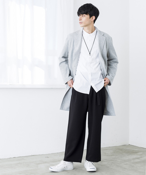 WEGO（ウィゴー）の「WEGO/ストレッチチェスターコート（チェスターコート・メンズ・杢グレー/ブラック/ネイビー・MEDIUM/LARGE/SMALL）」の18枚目の写真