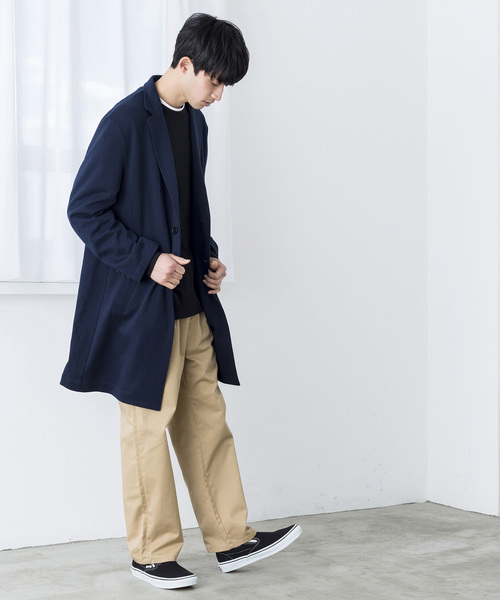 WEGO（ウィゴー）の「WEGO/ストレッチチェスターコート（チェスターコート・メンズ・杢グレー/ブラック/ネイビー・MEDIUM/LARGE/SMALL）」の17枚目の写真