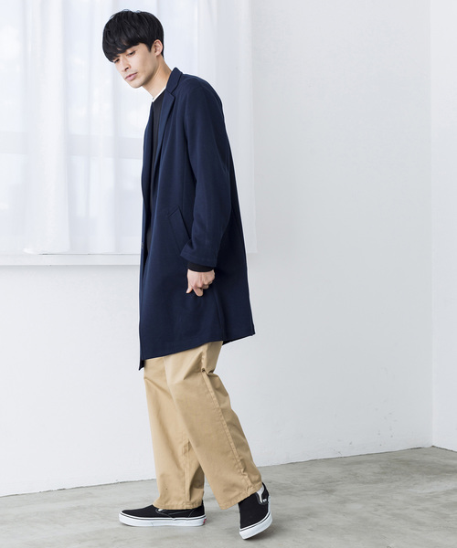 WEGO（ウィゴー）の「WEGO/ストレッチチェスターコート（チェスターコート・メンズ・杢グレー/ブラック/ネイビー・MEDIUM/LARGE/SMALL）」の15枚目の写真