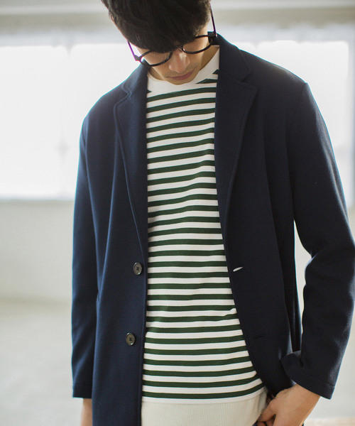 WEGO（ウィゴー）の「WEGO/ストレッチチェスターコート（チェスターコート・メンズ・杢グレー/ブラック/ネイビー・MEDIUM/LARGE/SMALL）」の22枚目の写真