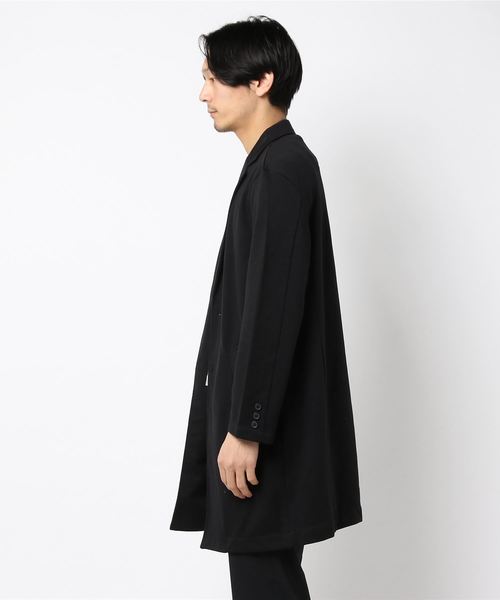 WEGO（ウィゴー）の「WEGO/ストレッチチェスターコート（チェスターコート・メンズ・杢グレー/ブラック/ネイビー・MEDIUM/LARGE/SMALL）」の4枚目の写真