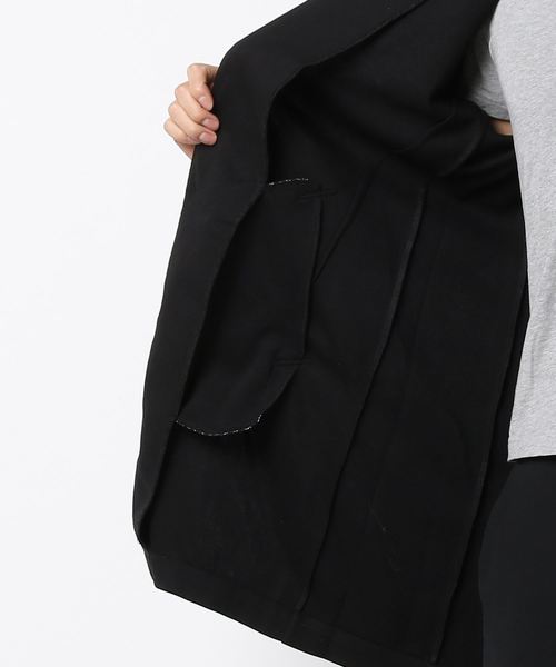 WEGO（ウィゴー）の「WEGO/ストレッチチェスターコート（チェスターコート・メンズ・杢グレー/ブラック/ネイビー・MEDIUM/LARGE/SMALL）」の6枚目の写真