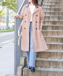 Social GIRL | 人気定番のスプリングコート。ピーチロングトレンチコート(トレンチコート)