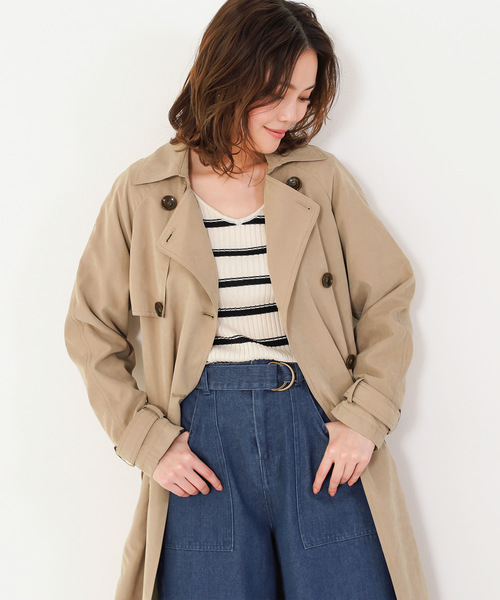 Social GIRL（ソーシャルガール）の「【サイズ展開あり】とろみロングトレンチコート（トレンチコート・レディース・ベージュ/ピンクベージュ/グレイッシュベージュ/カーキ/ライトカーキ/ネイビー/サンドベージュ/キャメル/ブラウン/ブラック・3L/L/LL/M/S）」の15枚目の写真