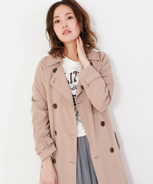 Social GIRL（ソーシャルガール）の「【サイズ展開あり】とろみロングトレンチコート（トレンチコート・レディース・ベージュ/ピンクベージュ/グレイッシュベージュ/カーキ/ライトカーキ/ネイビー/サンドベージュ/キャメル/ブラウン/ブラック・3L/L/LL/M/S）」の14枚目の写真