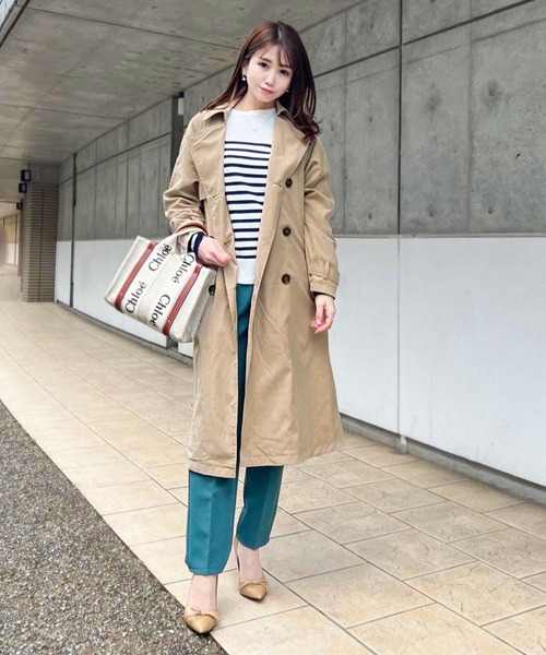 Social GIRL(ソーシャルガール)の「【累計販売枚数9万枚突破!】ヴィンテージライク トレンチコート ロングコート(トレンチコート・レディース・ベージュ/ピンクベージュ/グレイッシュベージュ/カーキ/ライトカーキ/ネイビー/サンドベージュ/キャメル/ブラウン/ブラック・3L/L/LL/M/S)」の14枚目の写真