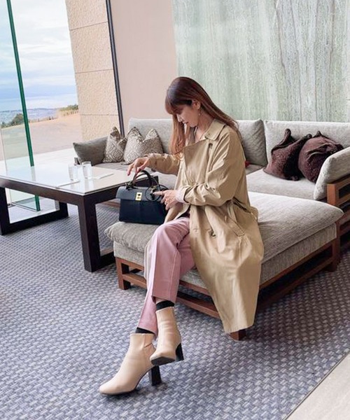 Social GIRL(ソーシャルガール)の「【累計販売枚数9万枚突破!】ヴィンテージライク トレンチコート ロングコート(トレンチコート・レディース・ベージュ/ピンクベージュ/グレイッシュベージュ/カーキ/ライトカーキ/ネイビー/サンドベージュ/キャメル/ブラウン/ブラック・3L/L/LL/M/S)」の15枚目の写真