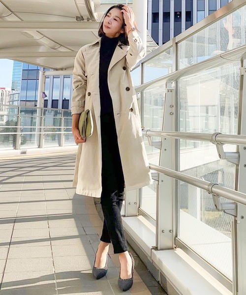 Social GIRL(ソーシャルガール)の「【累計販売枚数9万枚突破!】ヴィンテージライク トレンチコート ロングコート(トレンチコート・レディース・ベージュ/ピンクベージュ/グレイッシュベージュ/カーキ/ライトカーキ/ネイビー/サンドベージュ/キャメル/ブラウン/ブラック・3L/L/LL/M/S)」の17枚目の写真