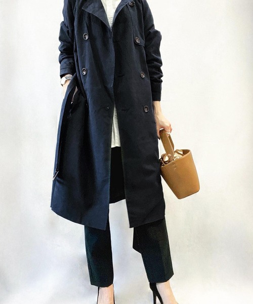 Social GIRL(ソーシャルガール)の「【累計販売枚数9万枚突破!】ヴィンテージライク トレンチコート ロングコート(トレンチコート・レディース・ベージュ/ピンクベージュ/グレイッシュベージュ/カーキ/ライトカーキ/ネイビー/サンドベージュ/キャメル/ブラウン/ブラック・3L/L/LL/M/S)」の20枚目の写真