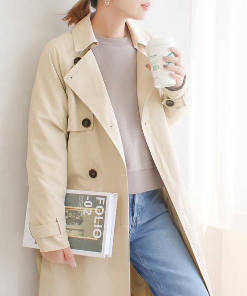 【新品未開封】ソーシャルガール（Social GIRL）トレンチコート ベージュ 3L レディース スプリングコート ロング 大きいサイズ 