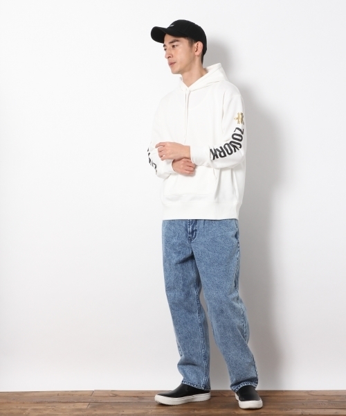 RAGEBLUE（レイジブルー）の「＜Zoo York/ズーヨーク＞別注スウェットパーカ/787113（パーカー・メンズ・ホワイト/ブラック・MEDIUM/LARGE）」の5枚目の写真