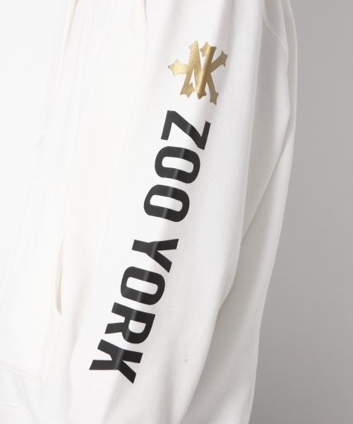 RAGEBLUE（レイジブルー）の「＜Zoo York/ズーヨーク＞別注スウェットパーカ/787113（パーカー・メンズ・ホワイト/ブラック・MEDIUM/LARGE）」の10枚目の写真