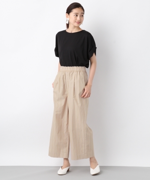 LEPSIM(レプシィム)の「コットンストライプワイドパンツ 798012(その他パンツ・レディース・ベージュ/ネイビー/グレー・SMALL/MEDIUM/LARGE)」の7枚目の写真