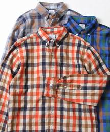 coen | ウインターリネンチェックボタンダウンネルシャツ(シャツ/ブラウス)