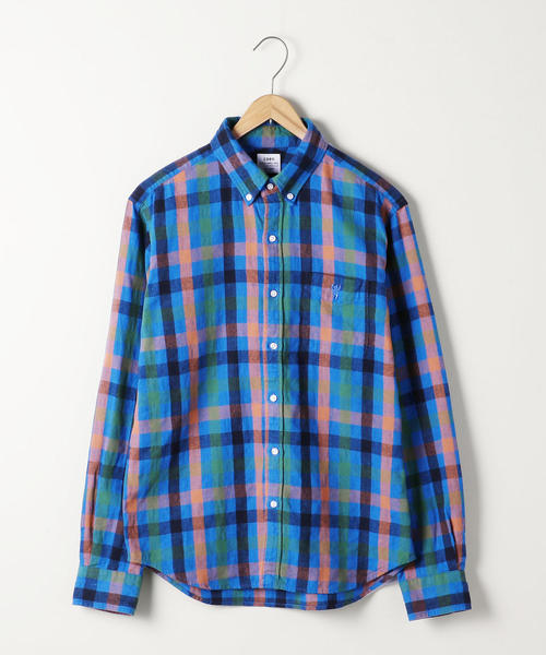 coen（コーエン）の「ウインターリネンチェックボタンダウンネルシャツ（シャツ/ブラウス・メンズ・ベージュ/グレー/コバルトブルー・SMALL/MEDIUM/LARGE/X-LARGE）」の19枚目の写真