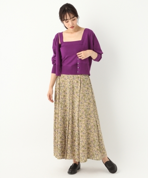 A part by（アパートバイ）の「Pフロントボタンマキシスカート 802505（スカート・レディース・ブラック系その他/ベージュ系その他/ダークブラウン/パープル・MEDIUM/LARGE）」の7枚目の写真