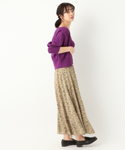 A part by（アパートバイ）の「Pフロントボタンマキシスカート 802505（スカート・レディース・ブラック系その他/ベージュ系その他/ダークブラウン/パープル・MEDIUM/LARGE）」の8枚目の写真