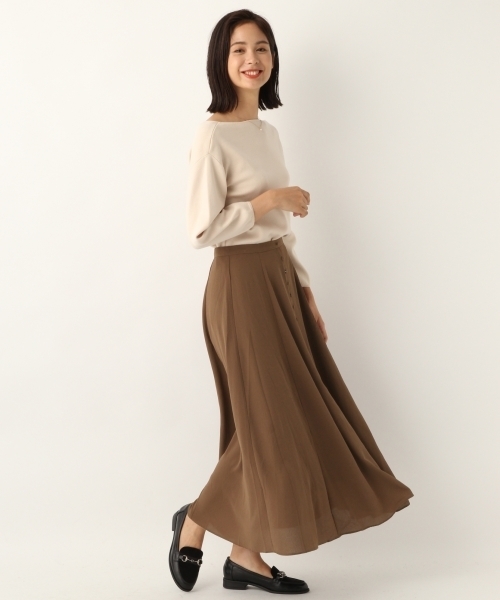 A part by（アパートバイ）の「Pフロントボタンマキシスカート 802505（スカート・レディース・ブラック系その他/ベージュ系その他/ダークブラウン/パープル・MEDIUM/LARGE）」の17枚目の写真