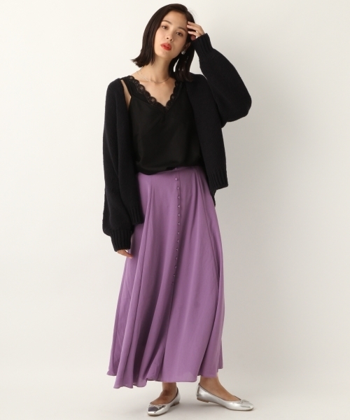 A part by（アパートバイ）の「Pフロントボタンマキシスカート 802505（スカート・レディース・ブラック系その他/ベージュ系その他/ダークブラウン/パープル・MEDIUM/LARGE）」の18枚目の写真