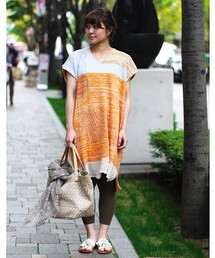 tamaki niime/コットンニットチュニック (sleeveless)