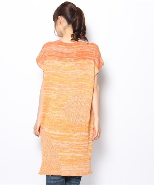 LIVETART（リヴェタート）の「tamaki niime/コットンニットチュニック (sleeveless)（チュニック・レディース・オレンジ系その他・FREE）」の4枚目の写真