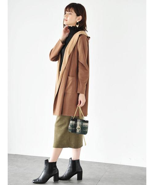 YECCA VECCA(イェッカヴェッカ)の「フェイクスエードポケットスカート(スカート・レディース・グレー/カーキ/キャメル・FREE)」の7枚目の写真